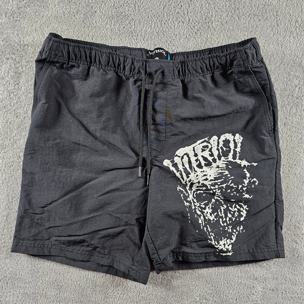 Vitriol Fusion Melting Face Board Shorts Drawstring‎ Elastic Waist Medium
